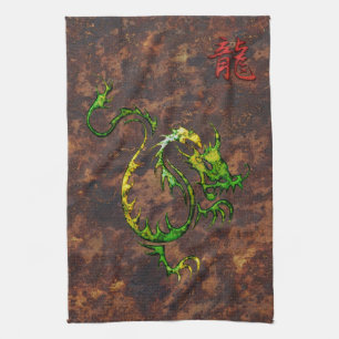 Chinees jaar van de Dragon Asia Towel Theedoek