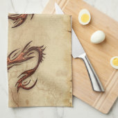 Chinees jaar van de Dragon Asia Towel Theedoek (Quarter Fold)