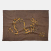 Chinees jaar van de Dragon Asian Towel Theedoek (Horizontaal)
