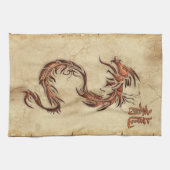 Chinees jaar van de Dragon Asian Towels Theedoek (Horizontaal)