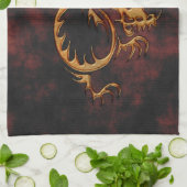 Chinees jaar van de Dragon Asian Towels Theedoek (Gevouwen)