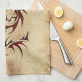 Chinees jaar van de Dragon Asian Towels Theedoek (Quarter Fold)