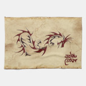 Chinees jaar van de Dragon Asian Towels Theedoek (Horizontaal)
