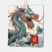 Chinees Jaar van de Dragon Custom Year Gift Keramisch Ornament (Links)