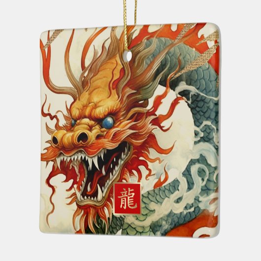 Chinees jaar van de Dragon Gift Keramisch Ornament (Links)
