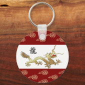 Chinees jaar van de Dragon Gift Sleutelhanger (Voorkant)