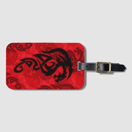Chinees jaar van de Drakenkunst Bagagelabel (Voorkant (horizontaal))