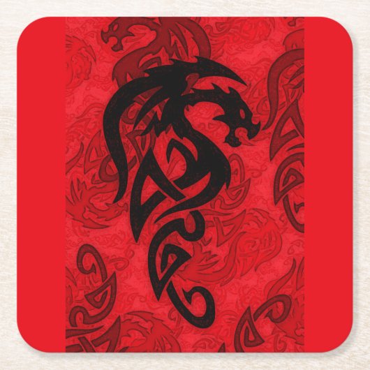Chinees jaar van de Drakenkunst Kartonnen Onderzetters (Voorkant)
