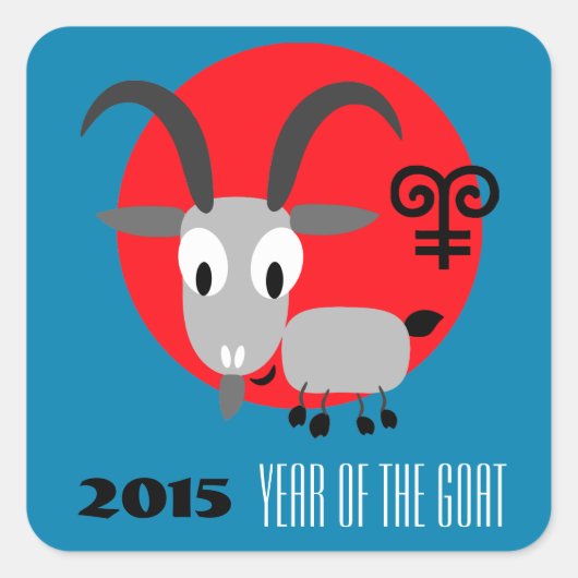 Chinees Jaar van de Geit Fun Gift Stickers (Voorkant)