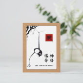Chinees jaar van de gewone Briefkaarten van de aap (Staand voorkant)