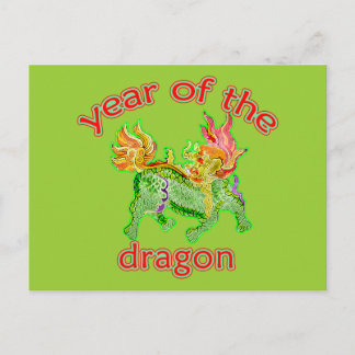 Chinees Jaar van de Illustratie van de Draak Feestdagenkaart