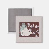 Chinees jaar van de konijnenmagneet magneet (Voorkant / Achterkant)