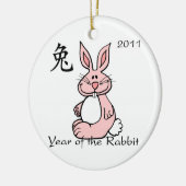 Chinees jaar van de konijnenversiering keramisch ornament (Links)