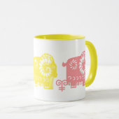Chinees Jaar van de Mokken van de Ram Fun Cadeau (Voorkant rechts)