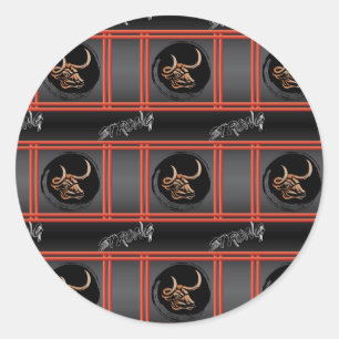 Chinees jaar van de os - Sterk Ronde Sticker