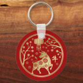 Chinees Jaar van de Ox 2021 Sleutelhanger (Voorkant)