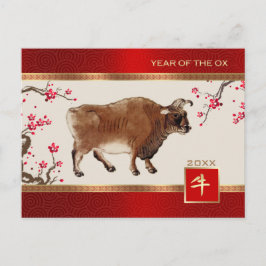 Chinees Jaar van de Ox | Aangepast jaar Briefkaart