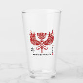 Chinees Jaar van de Ox | Aangepast jaar Drink Glas (Voorkant)