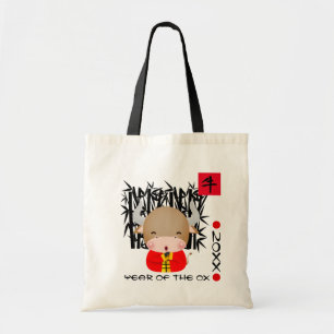 Chinees Jaar van de Ox   Aangepast jaar Tote Bag