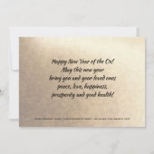 Chinees Jaar van de Ox | Aangepaste feestdag-Kaart Kaart (Achterkant)