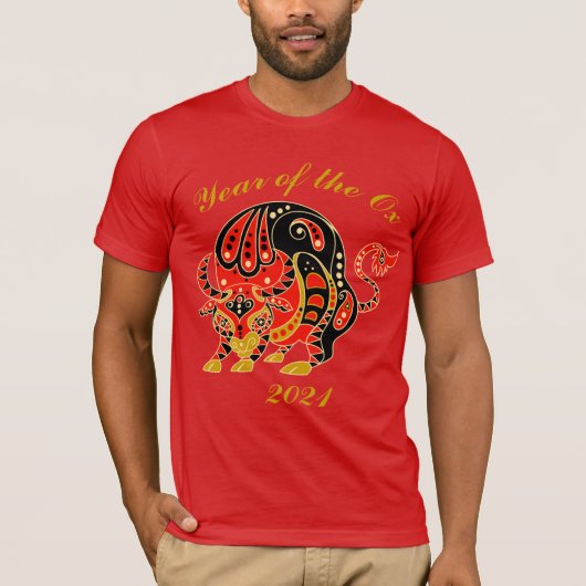 Chinees Jaar van de Ox T-shirt (Voorkant)