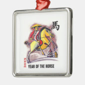 Chinees jaar van de paarden | Aangepast jaar Metalen Ornament (Links)