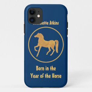 Chinees Jaar van de Paarden: Gold-effect op diepe iPhone 11 Hoesje