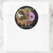 Chinees Jaar van de Ram Ronde Sticker (Tas)