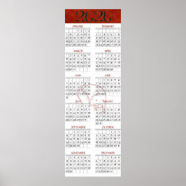 Chinees jaar van de Rat 2020-kalender Poster