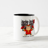 Chinees Jaar van de Rat | Aangepast jaar- en naamc Tweekleurige Koffiemok (Voorkant rechts)