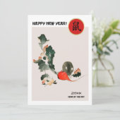 Chinees Jaar van de Rat | Aangepaste jaarkaarten Kaart (Staand voorkant)