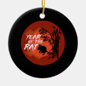 Chinees Jaar van de Rat - Bamboe Kunst Keramisch Ornament (Voorkant)