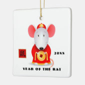 Chinees jaar van de Rat Gift-Ornamenten Keramisch Ornament (Links)