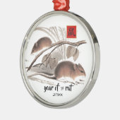 Chinees jaar van de Rat Gift-Ornamenten Metalen Ornament (Links)