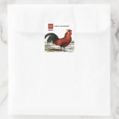 Chinees jaar van de rooster | Aangepast jaar Vierkante Sticker (Tas)