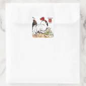 Chinees jaar van de rooster | Aangepast jaar Vierkante Sticker (Tas)