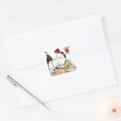 Chinees jaar van de rooster | Aangepast jaar Vierkante Sticker (Envelop)