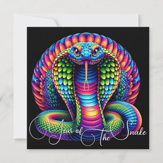 Chinees jaar van de slang 2025 kaart (Voorkant)