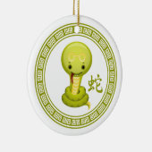 Chinees jaar van de slang keramisch ornament (Rechts)