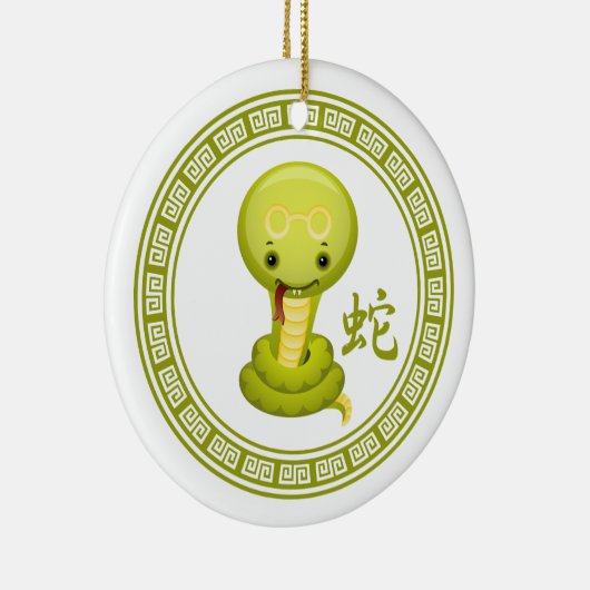 Chinees jaar van de slang keramisch ornament (Rechts)