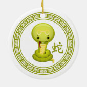 Chinees jaar van de slang keramisch ornament (Achterkant)