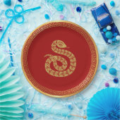 Chinees jaar van de slang papieren bordje (Feest)