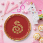 Chinees jaar van de slang papieren bordje (Feest)