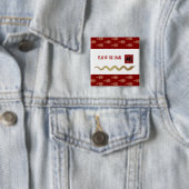 Chinees jaar van de slang vierkante button 5,1 cm (In situ)