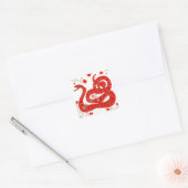 Chinees jaar van de Snake Sticker (Envelop)