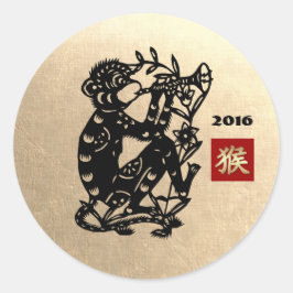 Chinees Jaar van de Stickers van de aap van de esd