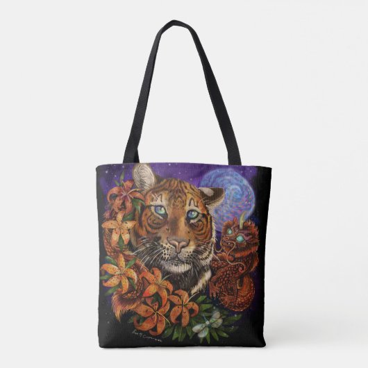 Chinees Jaar van de Tiger2022 nieuwe kunst Tote Bag (Achterkant)