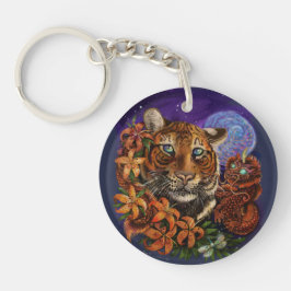 Chinees jaar van de Tiger 2022 Nieuwe Kunst Sleutelhanger