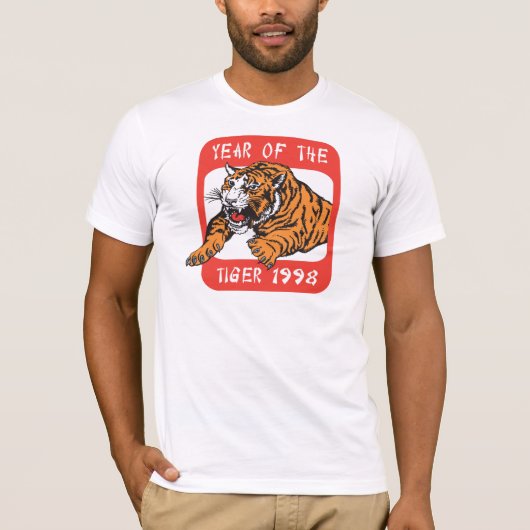 Chinees Jaar van de Tijger 1998 T-Hemden T-shirt (Voorkant)