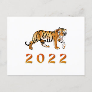 Chinees Jaar van de Tijger 2022 Briefkaart